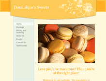 Tablet Screenshot of dominiquesweets.com